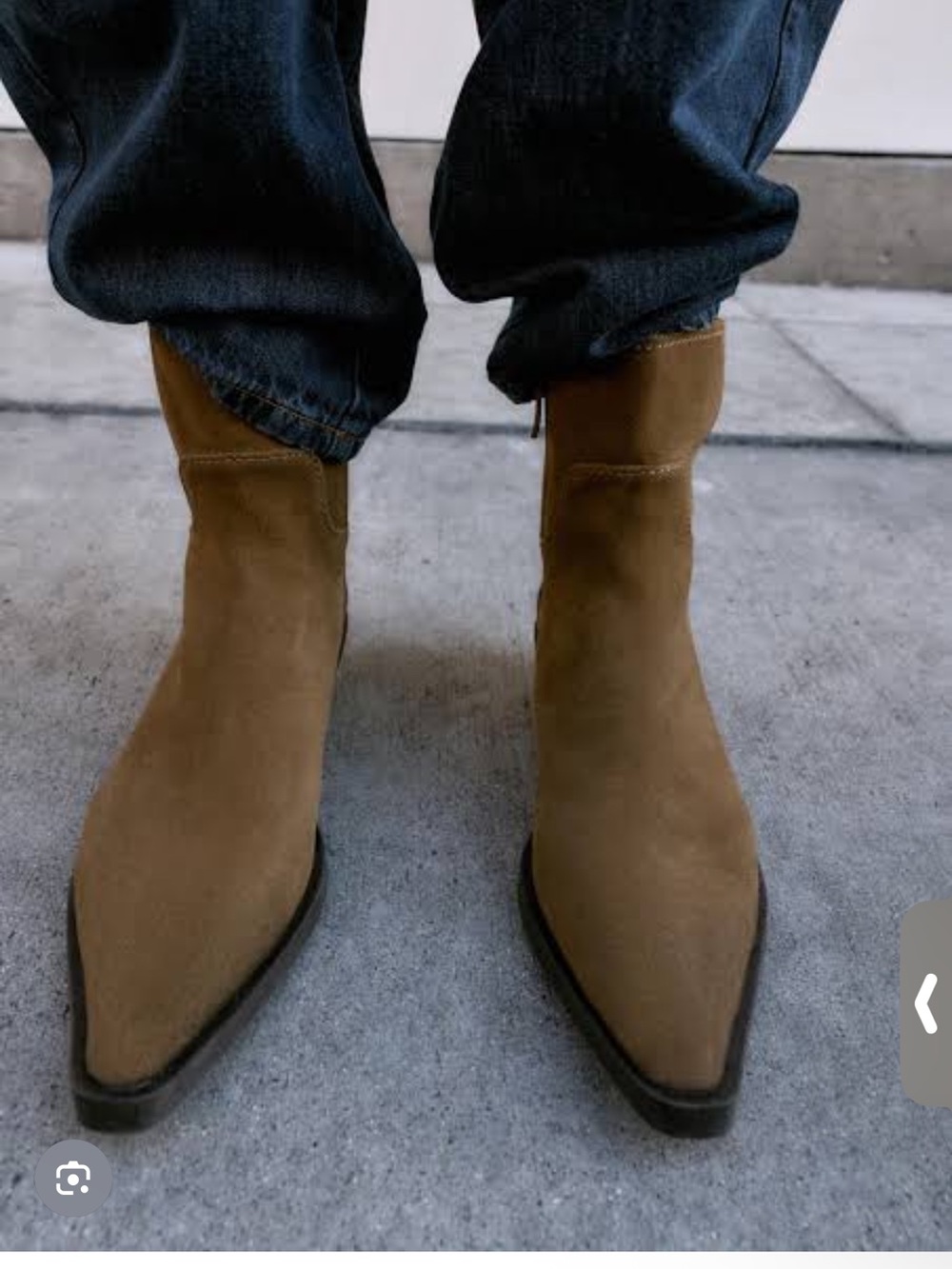 ZARA Olive-Brown Suede Ankle Booties with Buckle Detail